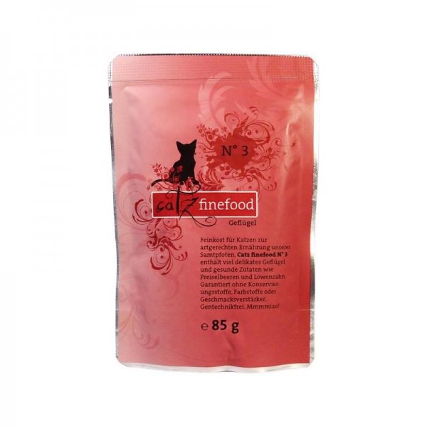 CatzFineFood Pouch No.3 Geflügel 85g