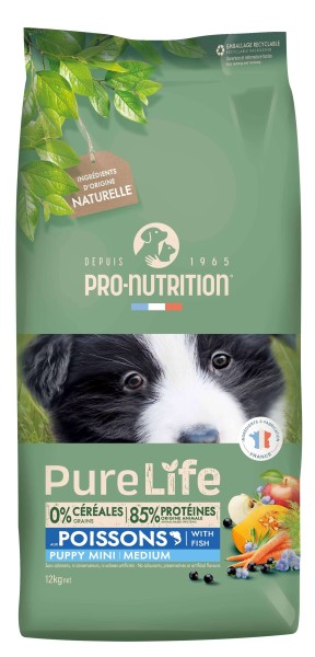 Pro Nutrition Pure Life Puppy Mini Medium Poissons