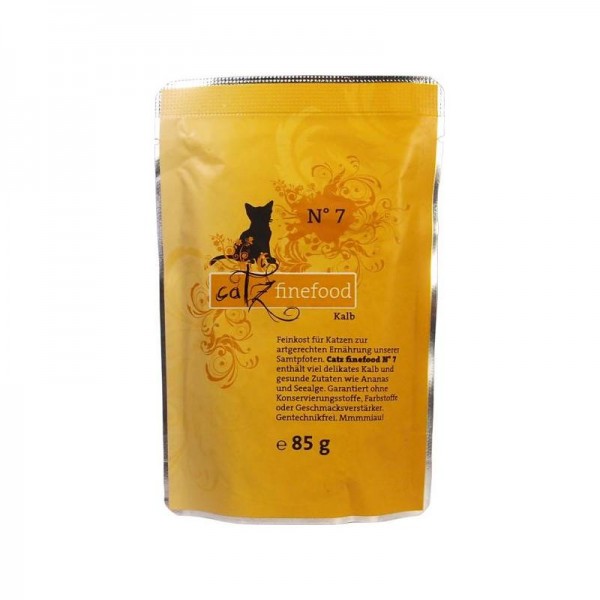 CatzFineFood Pouch No.7 Kalb 85g