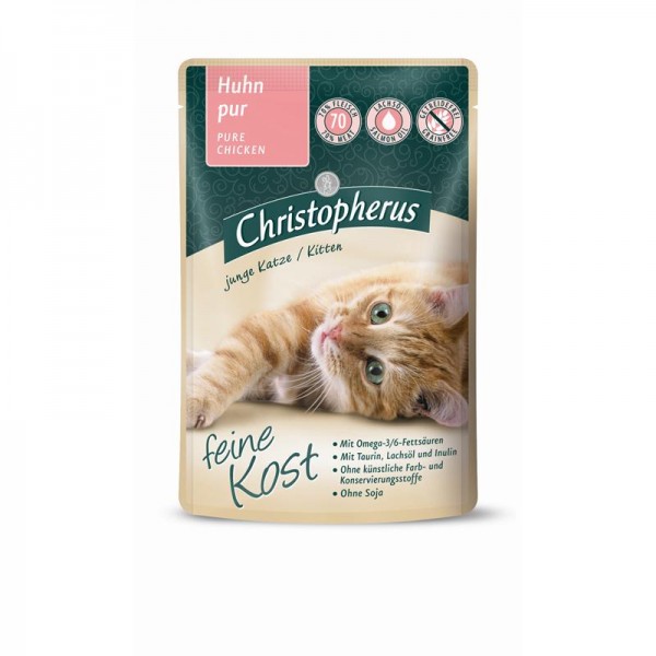 Christopherus Pouch Kitten Huhn pur 85g