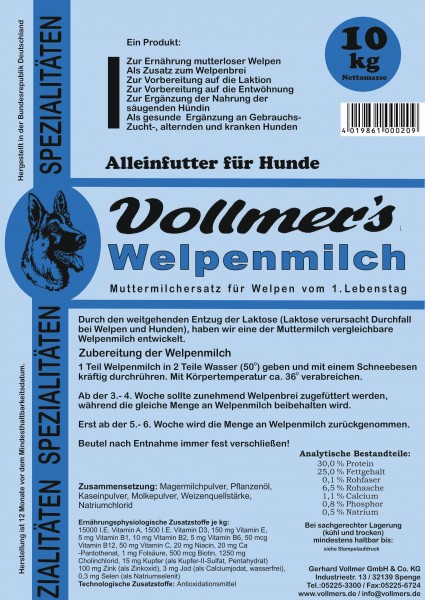 Vollmers Welpenmilch
