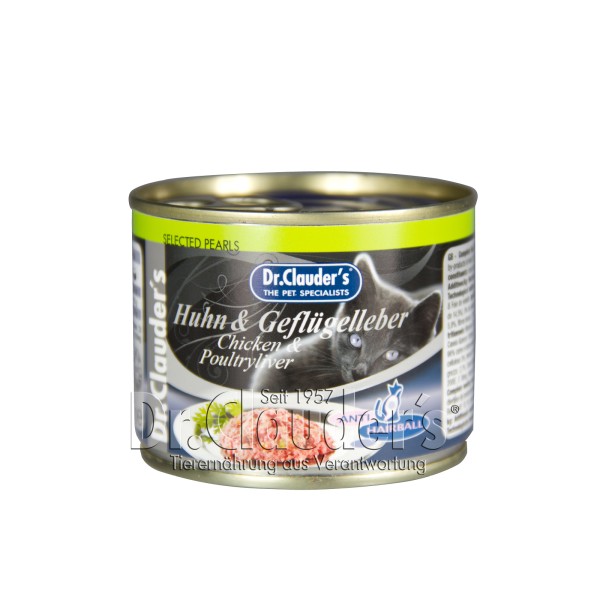 Dr. Clauders Selected Pearls Huhn & Geflügelleber 6x200g