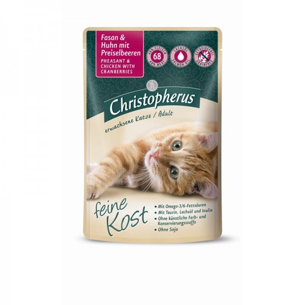 Christopherus Pouch Adult Fasan+Huhn+Preisselbeere 85g