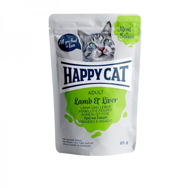 HappyCat Meat in Sauce Adult Lamm & Leber 24x85g