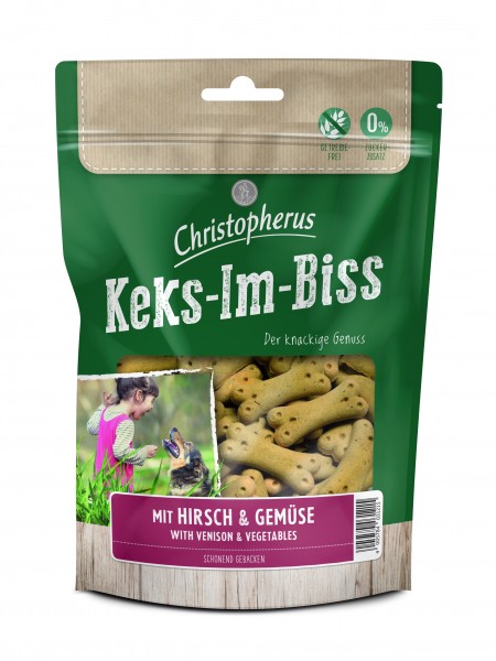 Christopherus Keks-Im-Biss mit Hirsch+Gemüse 175g