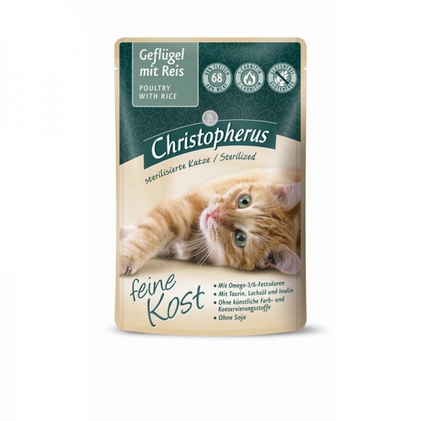 Christopherus Pouch Adult Sterilized Geflügel mit Reis 85g