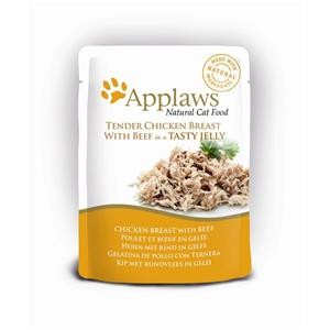 Applaws Cat Pouchbeutel Huhn & Rind in Gelee 16x70g
