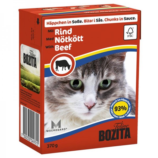 Bozita Häppchen in Soße mit Rind 370g