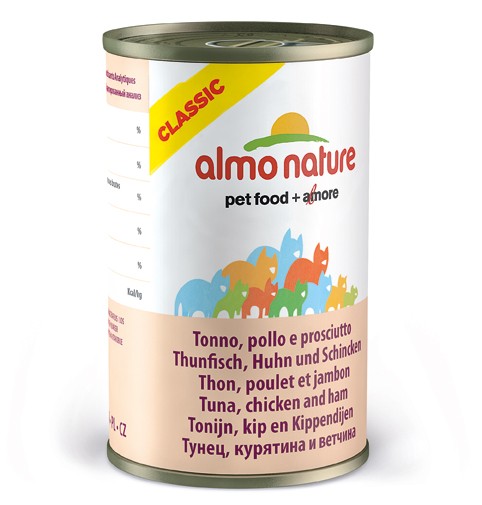 Almo Nature Cat Classic Thunfisch, Huhn & Schinken 140g