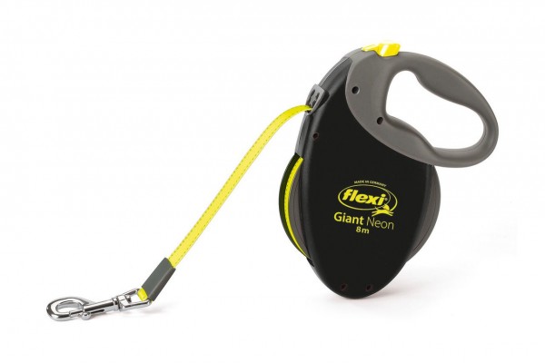 Flexi Giant Neon Gurt schwarz L 8M
