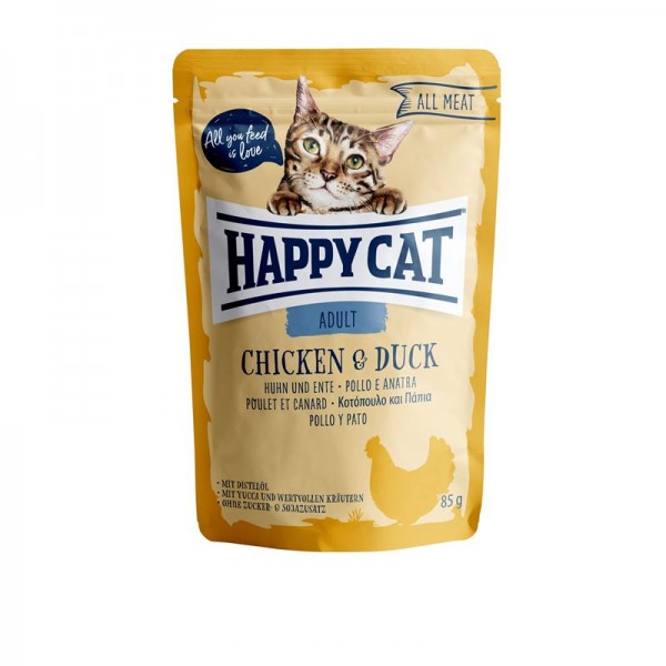 HappyCat All Meat Adult Huhn & Ente 24x85g