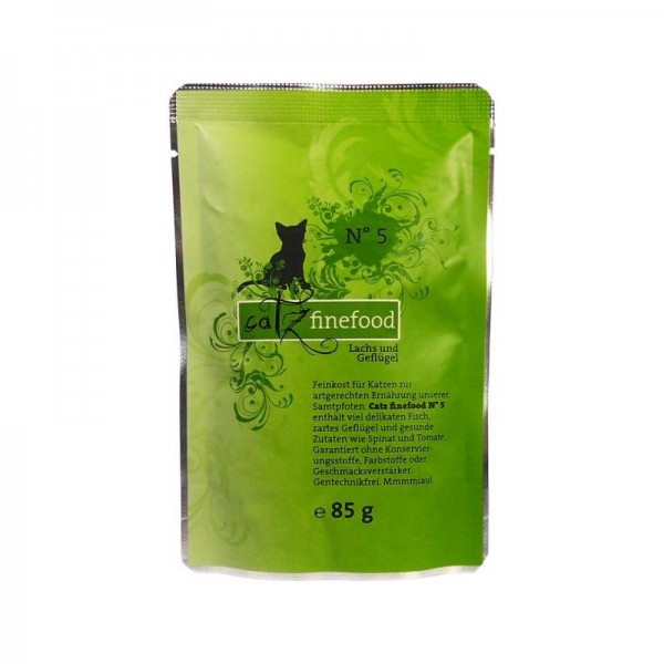 CatzFineFood Pouch No.5 Lachs & Geflügel 85g