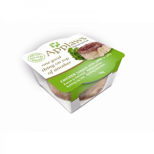 Applaws Cat Schale Layer Huhn & Lamm in Gelee 12x70g