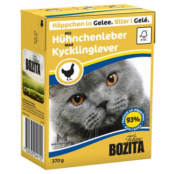 Bozita Häppchen in Gelee mit Hühnchenleber 370g
