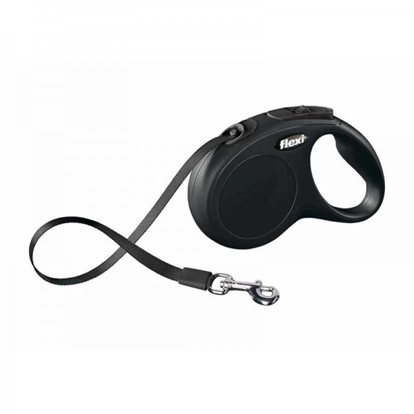 Flexi New Classic Compact, M-L= 5 m, schwarz