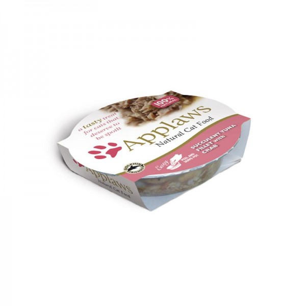 Applaws Cat Schale Köstlicher Thunfisch & Krabbe 10x60g