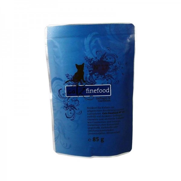 CatzFineFood Pouch No.17 Geflügel & Garnele 85g