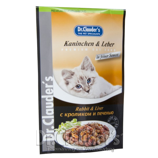 Dr. Clauders Standbeutel Kaninchen & Leber in Sosse 20x100g