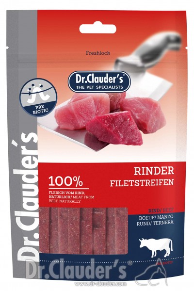 Dr. Clauders Snack Strips Rinderfiletstreifen 80g