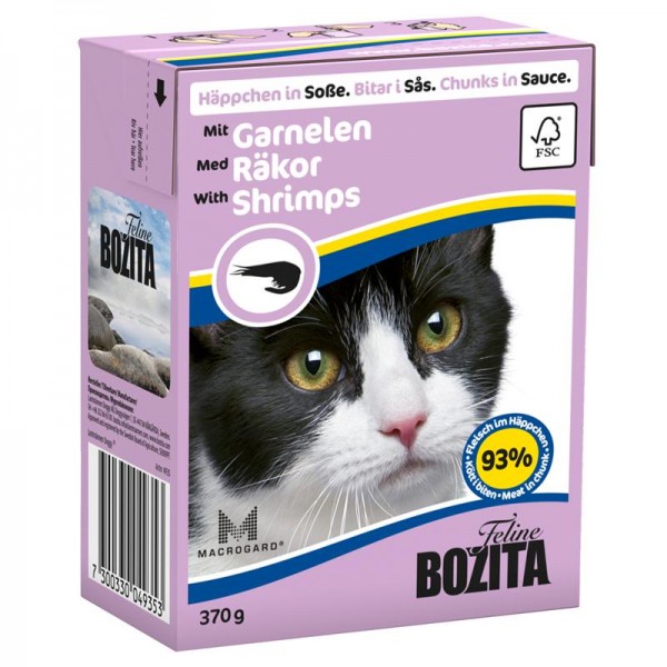 Bozita Häppchen in Soße mit Garnelen 370g